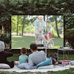 Tela portátil do projetor, tela de projeção 4K, tela de filme ao ar livre para viagens, Home Theater e Theater, 100 pol, 120 pol, 150 pol, 16:9