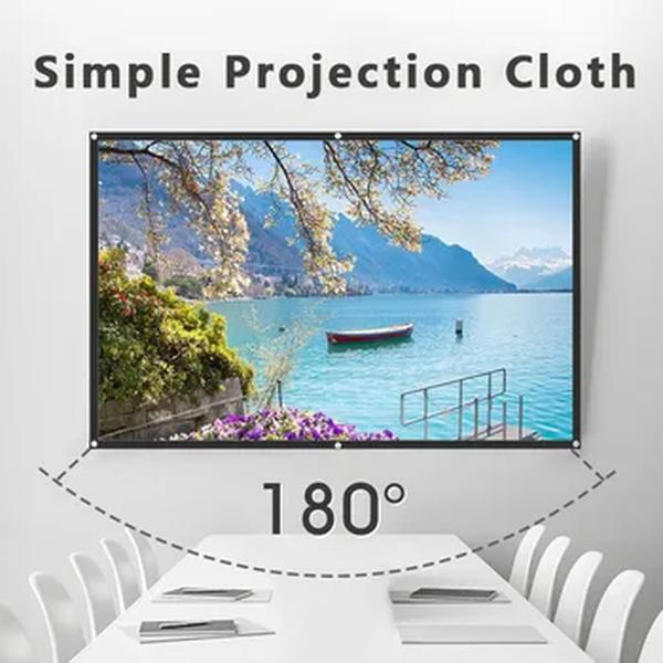 Pano de projeção com furos, Tela projetor portátil, Cortina simples para escritório doméstico