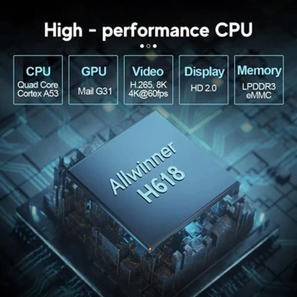 Lemfo-DQ10 ATV Mini TV Stick, Android 13, Allwinner H618, Quad Core, Cortex A53, suporte a vídeo 8K, 4K, WiFi 6, controle remoto de voz