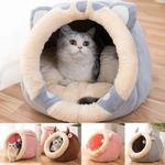 Rodada Cat Bed House, Kennel Nest, Animais de estimação Sleeping Cave, Kitten Beds, Pet Basket, Cozy Kitten Lounger, Cushion Cat House, Tent Dog House