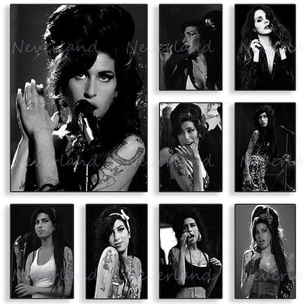 Famosa cantora de música Amy Winehouse Vinatge Moda Posters Canvas Pintura e impressões Wall Art Modern Picture for Room Home Decor