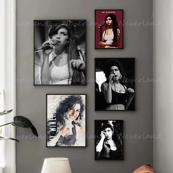 Famosa cantora de música Amy Winehouse Vinatge Moda Posters Canvas Pintura e impressões Wall Art Modern Picture for Room Home Decor