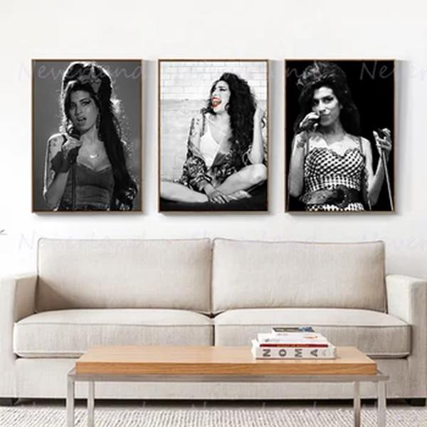 Famosa cantora de música Amy Winehouse Vinatge Moda Posters Canvas Pintura e impressões Wall Art Modern Picture for Room Home Decor