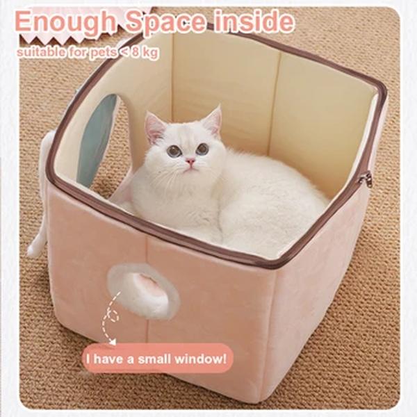 HOOPET-aconchegante pet house para cães e gatos, ninho macio, canil, caverna de dormir para cachorro, tendas quentes, cama removível para chihuahua, inverno