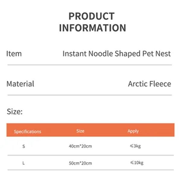 Cão de estimação gato casa canil super grande macarrão instantâneo quente cão gato ninho camas almofada udon copo macarronete cama para animais estimação aconchegante ninho