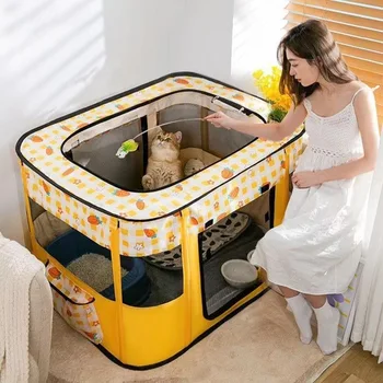 Portable Foldable Pet Playpen, Sala de entrega para cão e gato, Pet Birthing Center, Crates Kennel, exterior e interior, Viagem e Camping