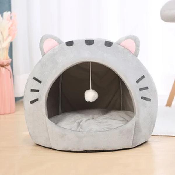 Super Cat Bed Warm Pet House Kitten Cave Cushion Cat House Warm Sleeping Dog Basket Tent Small Dog Mat Suprimentos Cama para gatos