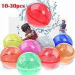 Balões de bomba de água reutilizáveis para crianças e adultos, atividades ao ar livre, piscina, praia, brinquedos banho, jogos de verão, 10-30pcs