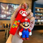 Super Mario Bros PVC Keychain, Luigi, Sapo, Yoshi, Bowser, Action Figure Modelo, Saco dos desenhos animados, Pingente Brinquedos, Presente, 10 Estilos