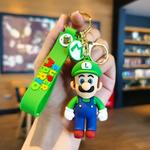 Super Mario Bros PVC Keychain, Luigi, Sapo, Yoshi, Bowser, Action Figure Modelo, Saco dos desenhos animados, Pingente Brinquedos, Presente, 10 Estilos