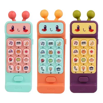 Baby Phone Toy Control Music Sleeping Toy Teether Simulação Baby Toy Kids Infant Early Educational Toy Brinquedos Musicais para bebês