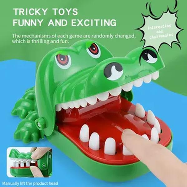 Crocodilo dentes brinquedos para crianças, jacaré mordendo dedo, jogos de dentista engraçado Luck Prank brinquedos para crianças, jogo de festa, crianças