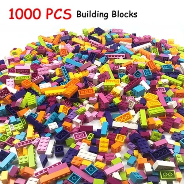 Blocos de Construção Criativos para Crianças, DIY City Bricks, Figuras Modelo em Massa, Brinquedos Educativos, Compatível com Todas as Marcas, 1000 PCs, Quente