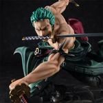 One Piece Anime Action Figure, GK Roronoa Zoro, Três Lâminas, Manga Sa-maximum, Estátua, Modelo de Coleção, Brinquedo, Quente, 10cm