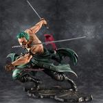 One Piece Anime Action Figure, GK Roronoa Zoro, Três Lâminas, Manga Sa-maximum, Estátua, Modelo de Coleção, Brinquedo, Quente, 10cm