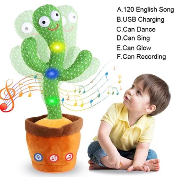 Dancing Talking Cactus Toys for Children, Interactive Talking, Electronic Plush Toy Decoração de casa Presentes de Natal para crianças