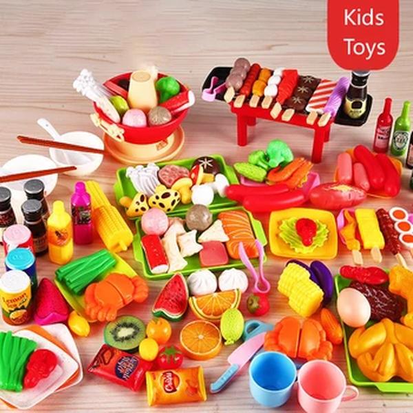 Pretend Play Brinquedos de Cozinha para Crianças, Simulação Food, Churrasco, Casa Educativa, Brinquedos Interativos para Meninas