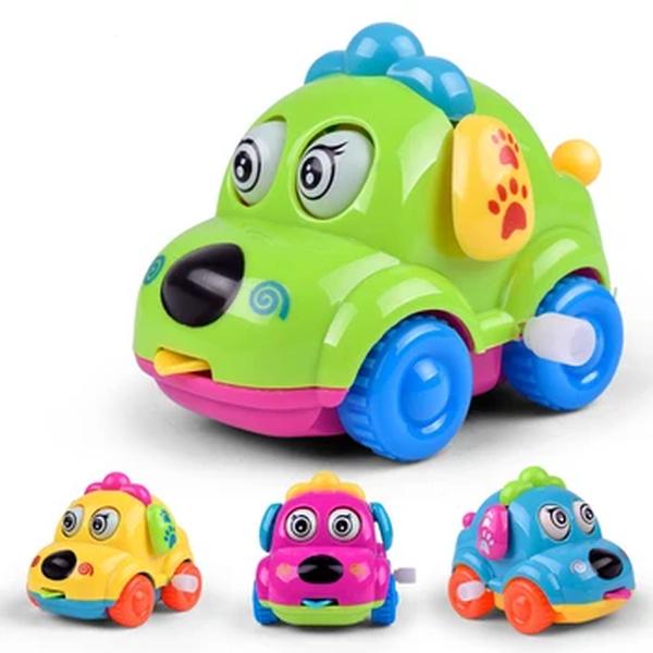 Cartoon Winding Toy para crianças, bonito Chain Up Car, pequeno animal, Clockwork Toy, presente do bebê, novo