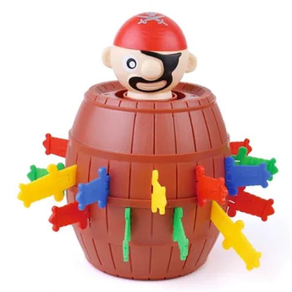 Engraçado Pirate Barrel Toys for Kids, Lucky Game, Jumping Pirates, Espada, Stab, Pop Up, Tricky Toy, Brincadeiras de família, Presente de criança, Novo