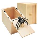 Engraçado Spider Wooden Scare Box, Caixa Escondida, Prank de qualidade, Jogo divertido, Truque, Brinquedos de escritório do amigo