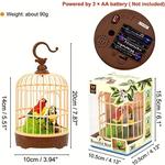 Aves de indução ativada por voz Birdcage Toy, falando, chilreando, papagaio esvoaçante, presentes para bebê criança, crianças, crianças