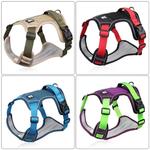 Ajustável Harness Dog Reflective Safety Training Walking Chest Vest Leads Collar Para Bulldog Francês Animais Cães Acessórios