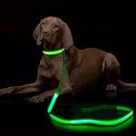 LED Light Up Dog Leash, corda luminosa, trela de chumbo para cão, segurança piscando, coleira de cão brilhante, acessórios eletrônicos para animais de estimação