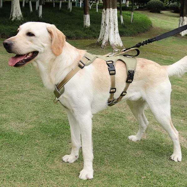 Grande cão escapar prova arnês com alça, sem puxar colete, reflexivo nylon arnês, correias no peito, pet andando suprimentos, cão grande