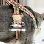 Estilo britânico Pet Harness e Leash Set, linda coleira, Pet Shop, Teddy, Chihuahua, Cat, Dog Acessórios, 2 Pcs Set