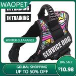 Andando Dog Harnesses Segurança No-Pull Serviço Respirável Dog Vest Collar Ajustável Reflective Pet Harness Com Treinamento Ao Ar Livre