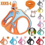 Reflective Pet Harness com trela para cães pequenos e grandes, ajustável Harness Vest, coleiras respiráveis, Chihuahua, XXL, XL