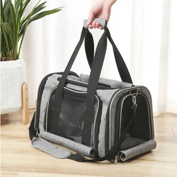 Beidingsen-portátil dobrável Pet Bag, sair viajando transportadora, ventilação de pulmão oblíqua, Mesh Shelter, dois usos, Zipper