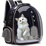 Cápsula espaço pet transparente respirável, gato mochila, durável acrílico pet carrier, acesso com zíper