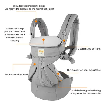 Egobaby-porta-bebés multifuncional, multifuncional, respirável, mochila, para crianças, para crianças pequenas, com cinto