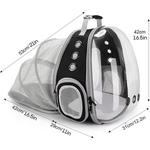 Transparente Expansível Pet Transportadora Mochila, Grande Pet Travel Bag, Cápsula Espacial Bolha, Alta Qualidade