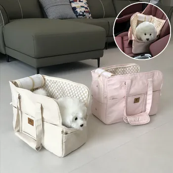 Portátil Pet Shoulder Handbag, Dog Carrier Bag, assento de carro, Nonslip Dog Carriers, Puppy Cat Bed, Chihuahua produtos, seguro