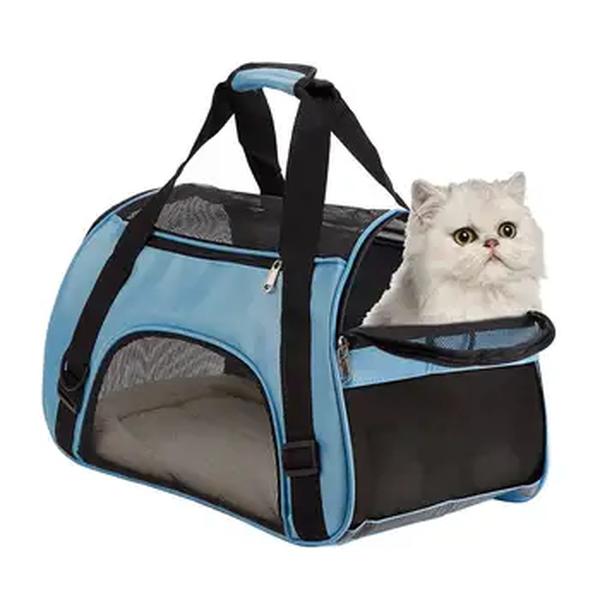 Bolsa de transportadora portátil com esteira, gaiola de caixas, portador, suporte, respirável, carga 5kg, filhote de cachorro, gato, gatinho, coelho, animal de estimação, animal de estimação