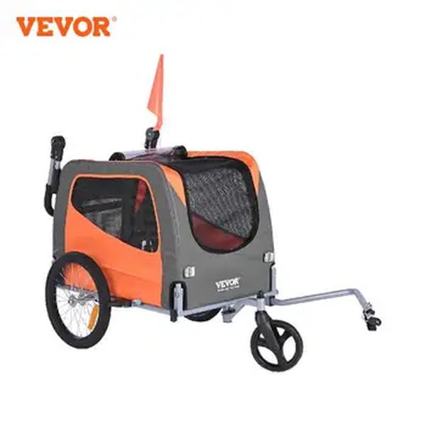 Vevor-Dog Bike Trailer, 2 em 1 carrinho de estimação, carrinho dobrável, suporte de bicicletas com rodas, acoplador universal para cães e gatos, £ 66