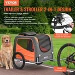 Vevor-Dog Bike Trailer, 2 em 1 carrinho de estimação, carrinho dobrável, suporte de bicicletas com rodas, acoplador universal para cães e gatos, £ 66