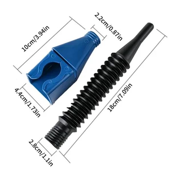 Funil plástico portátil do combustível para o carro e a motocicleta, pressão-em, mãos-livres, ferramentas telescópicas, acessórios do combustível, 1 PC, 2 PCes, 4 PCes