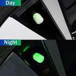 1/4/8 pçs tampas de válvula luminosa do carro fluorescente verde azul noite brilhante carro da motocicleta bicicleta roda estilo pneu aro hub