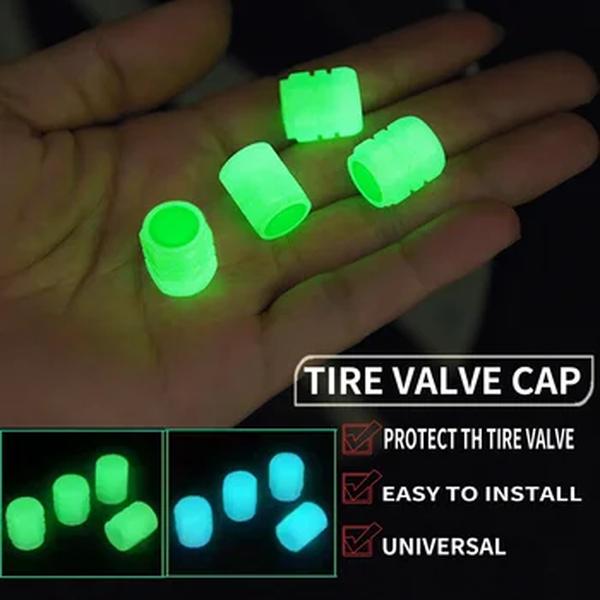 Universal Luminous Tire Valve Caps, Cubo de roda do carro, Brilhando moto moto aro caules, Pneu aplicável, À prova de poeira decorativa