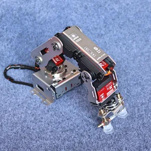 Bomba de ar Braço Robô para Arduino, 4 Braço DOF Modelo Robótica Industrial, Ventosa, Servos MG996, Kit DIY STEM Toy