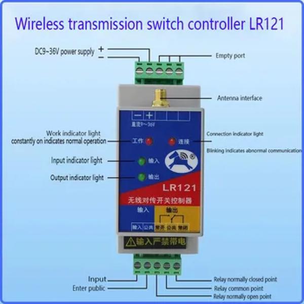 Módulo transmissor e receptor sem fio, Signal Enhancing Controller, Interruptor de controle remoto PLC, LR121