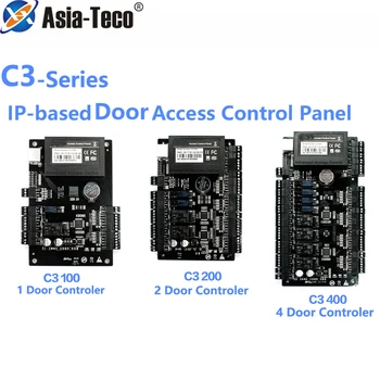 ZKTeco-Door Access Control Panel Board, Access Control System, Access Control System, C3-100, 200, 400, TCP, IP, Wiegand 26, 30000 Usuários