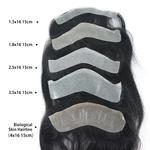 Toupee pele ultra fina para testa, V forma frontal linha fina Patch, peruca de cabelo humano masculino, prótese capilar peruk, 0,06mm