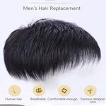 Peruca de Cabelo Mono Fino para Homens, Peruca Masculina, Prótese Capilar Durável, Perucas Artesanais Masculinas, Sistema de Prótese, 130% Densidade