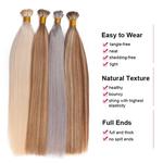 Em linha reta eu ponta extensões de cabelo natural real fusão humano extensões de cabelo 50 pçs/set cápsula queratina marrom loira cor 12-26 polegada