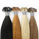 Extensões retas do cabelo ajustadas, fusão humana real natural, cabelo liso da ponta, cápsula da queratina, cor loura marrom, 30"