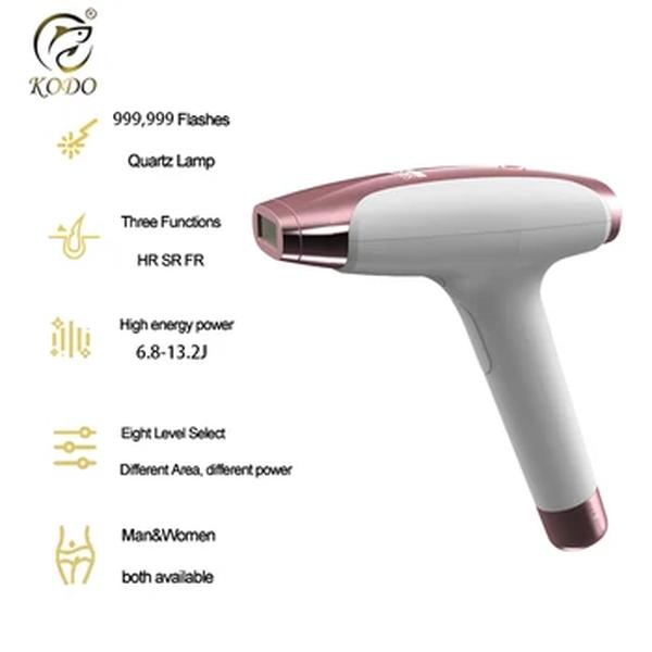 KODO-Depilação a laser depilador, IPL permanente, fotoepilador indolor, 999999 pisca, venda quente, nova carga, 2023